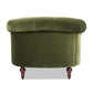 La Rosa Victorian Tufted Upholstered Accent Chair, Olive