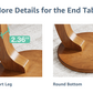 18.9" C-Shaped Round End Table