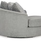 Casselbury - Oversized Swivel Accent Chair - Cement