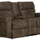 Tranquility - Power Headrest Power Lay Flat Reclining Cons Loveseat With CR3 Heat / Massage / Lumbar - Pewter