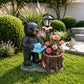 Standing Bear Figure with Planter