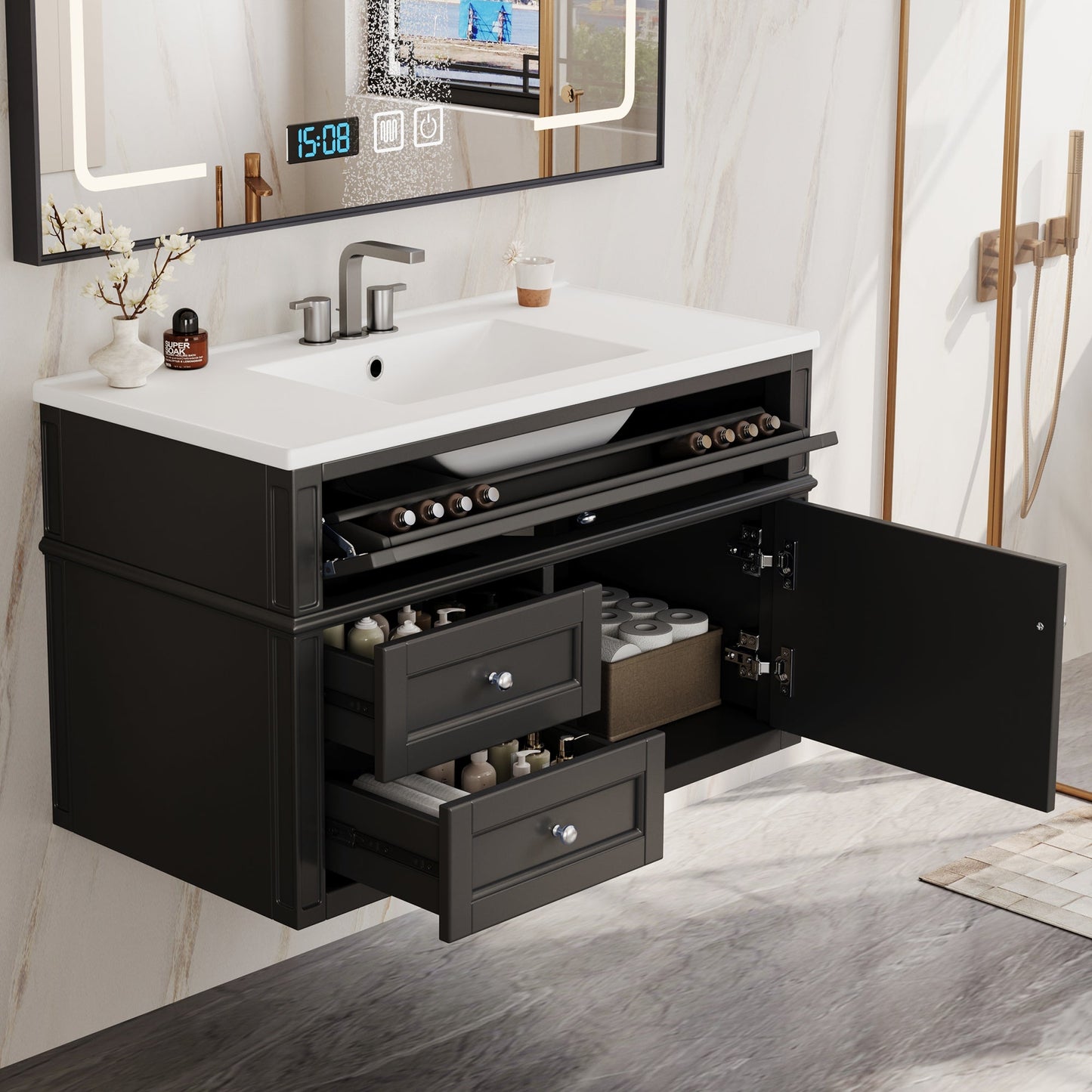 36'' Wall Mounted Bathroom Vanity