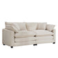 Modern 2 Seater With 4 Pillows, Upholstered Deep Seating Loveseat - view 13