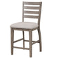 Counter Side Dining Stool with Ladder Back (Set of 2)