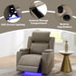 Lugo Camel Leather Aire Power Motion Recliner with Cup Holder