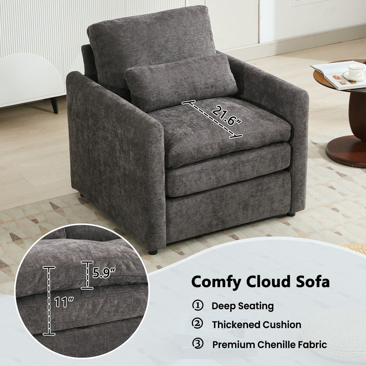 Cloud Sofa Set Couch For Living Room - view 5