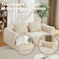 Minimalist Corduroy Sofa Featuring Curved Lines