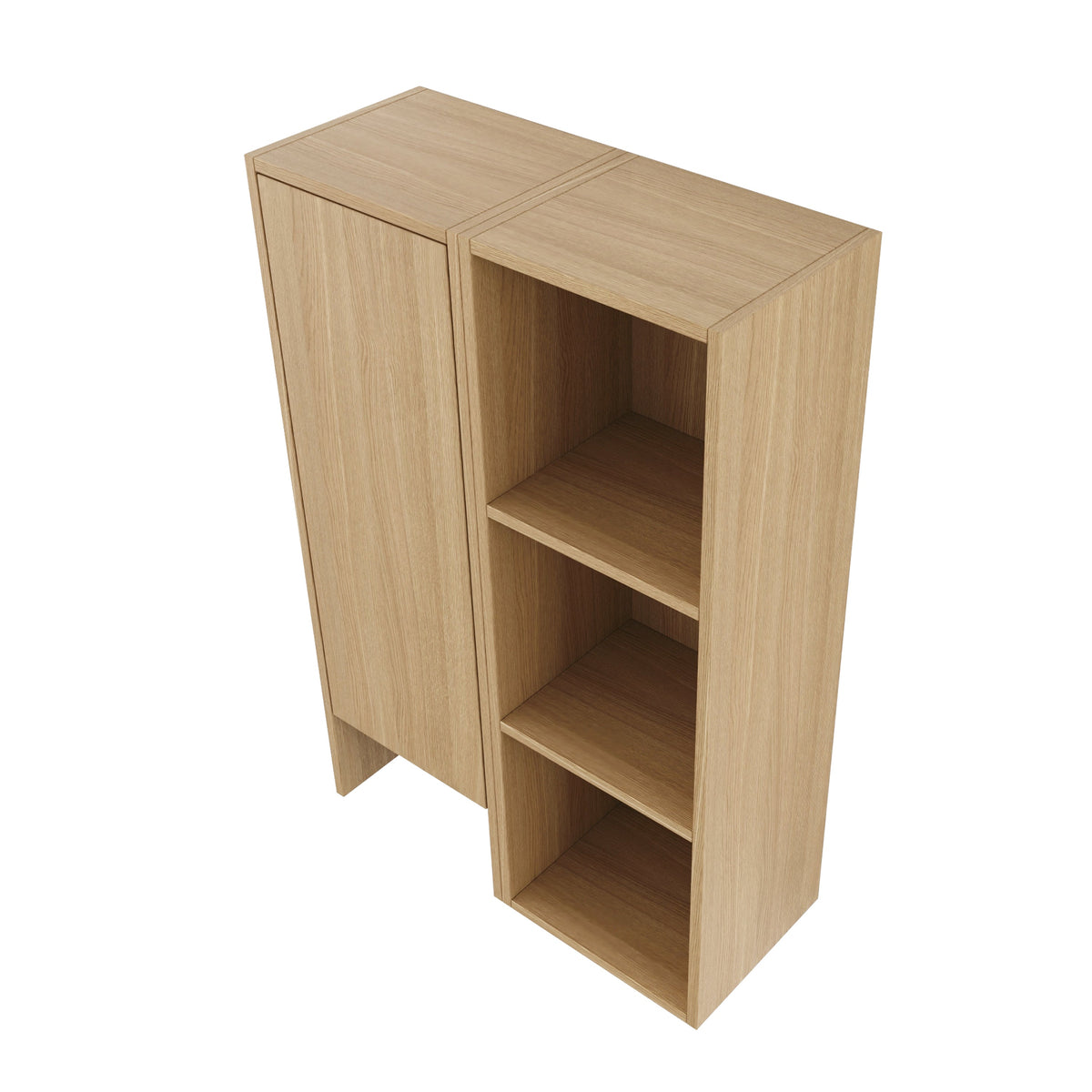 24 Inch Wall-Mounted Side Cabinet and Storage Shelves