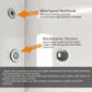 67" Rectangle Linear Acrylic Massage Whirlpool Bathtub