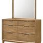 1pc Contemporary 6-Drawer Storage Dresser