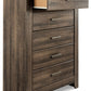 Juararo - Five Drawer Chest - Dark Brown
