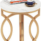 20” Round End Table with Faux Marble Top