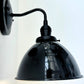 Small Black Enamel Farmhouse Wall Sconce Lighting