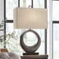 Saria - Metal Table Lamp  - Antique Silver Finish