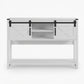 46" Modern Farmhouse Entryway Table with Storage & Sliding Barn Door