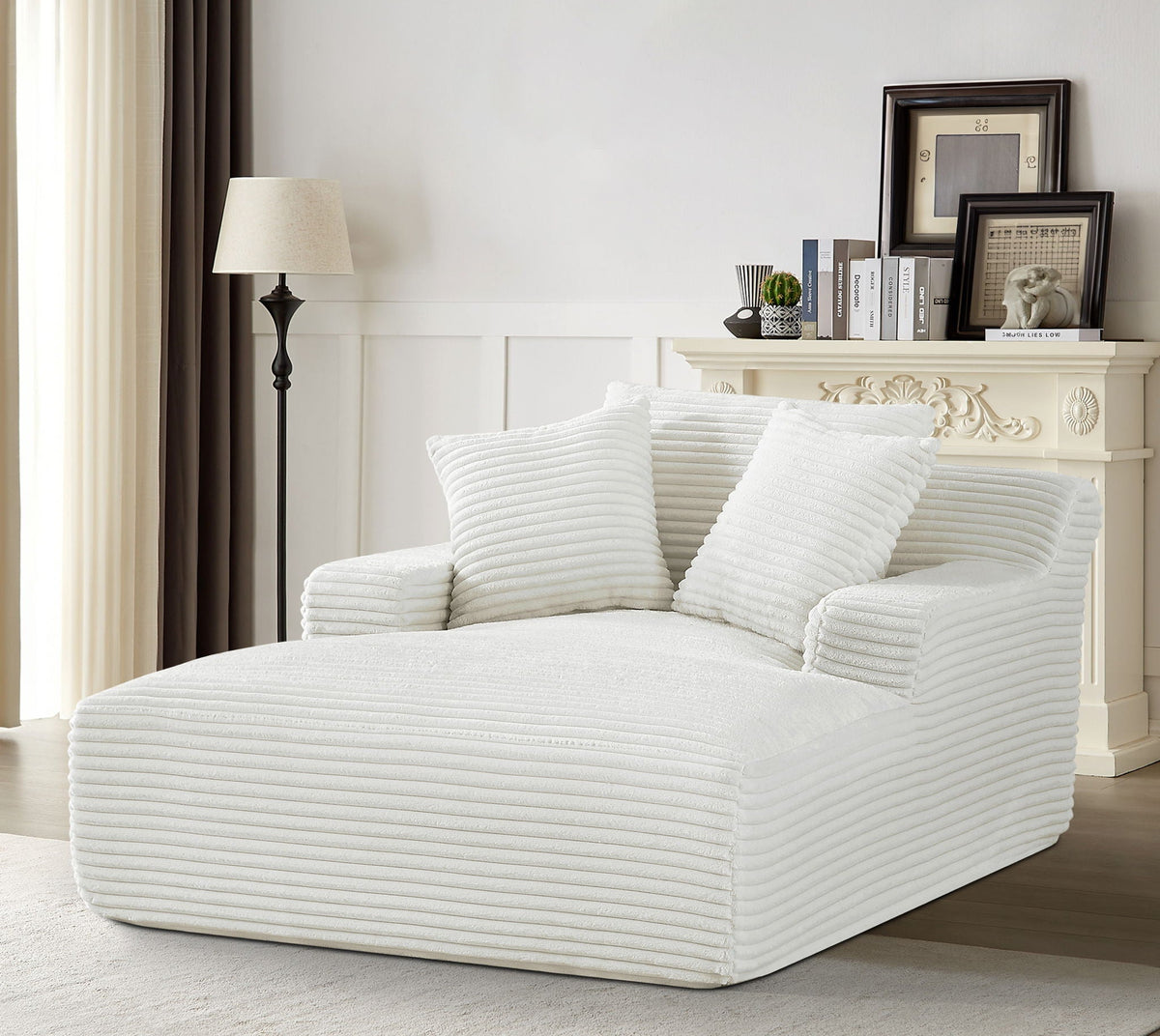 Cloudline - Oversized Chaise Lounge, Modern Comfy Couch With Full Foam Cushioning, Cozy Sleeper Sofabed - view 5