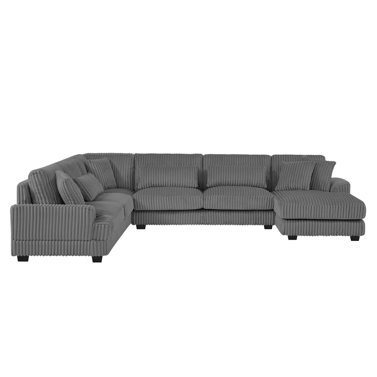 Oversized Sectional Sofa U - Shaped Sofa Couch Modern Sofa Upholstered In Soft With A Chaise Lounge For - view 2