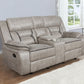 Greer Upholstered Motion Reclining Loveseat Taupe - view 4