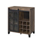 Treju - Wine Cabinet - Obscure Glass, Rustic Oak & Black