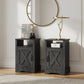 Set of 2, 16" Dark Grey Nightstands