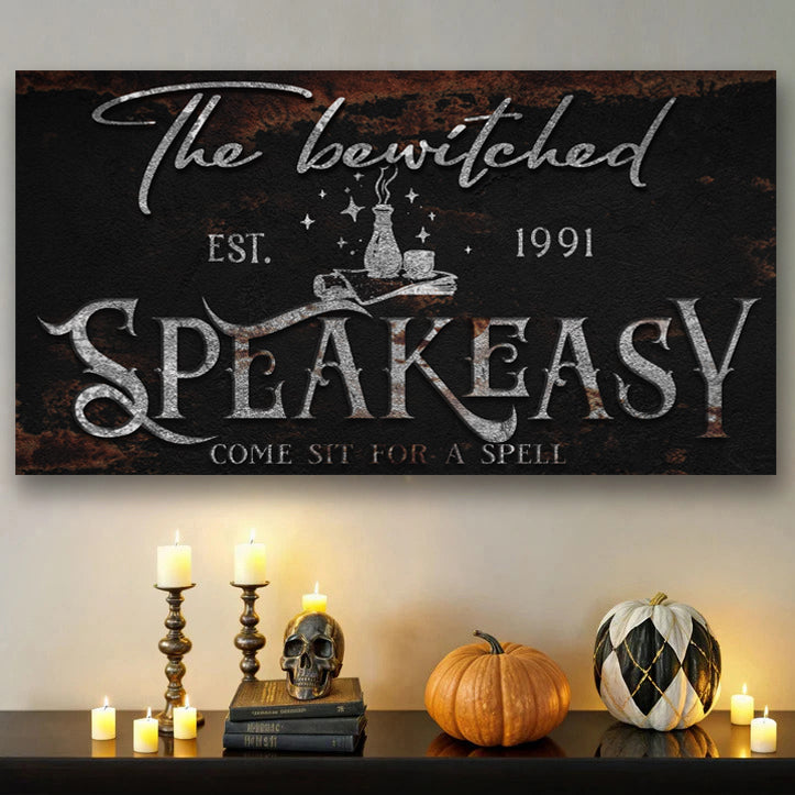 The Bewitched Speakeasy Halloween Sign III - view 2