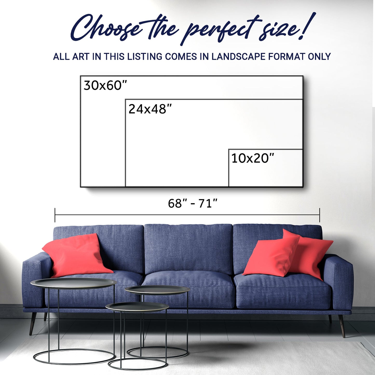 Modern Mountain Landscape Wall Art Decor