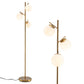 Golden 3-Globe Floor Lamp Foot Switch