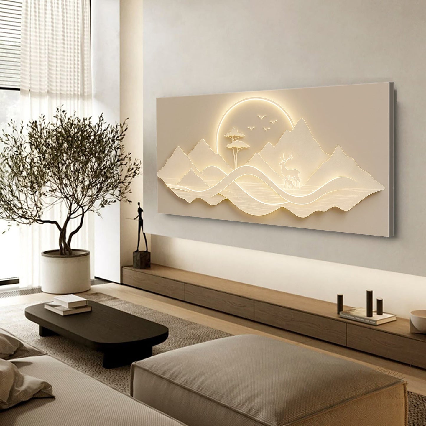 Modern Mountain Landscape Wall Art Decor