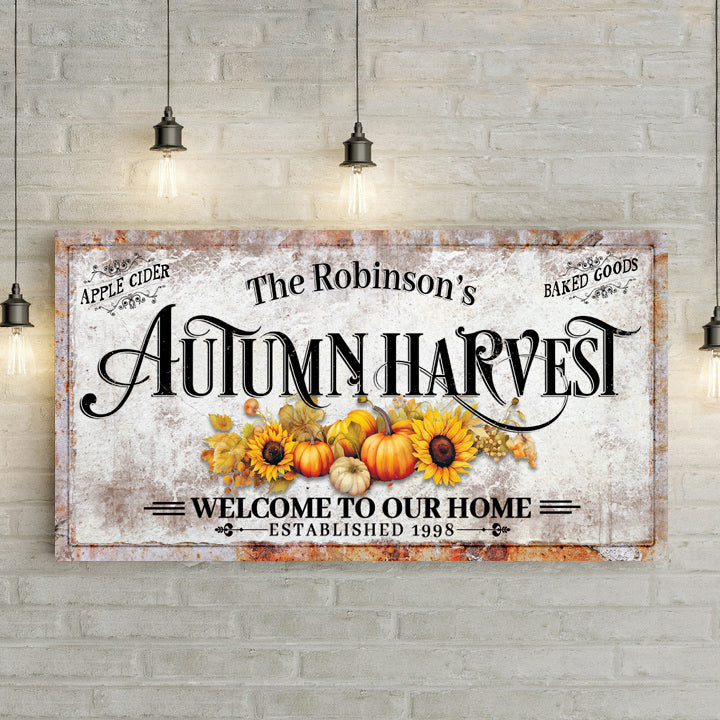 Family Autumn Harvest Thanksgiving Sign II - view 3