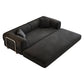78.8' Compression Sofa,Convertible Floor Sofa Bed-with Pillow Back Support Armrest,Comfy Futon Couch Sleeper Bed,Loveseats Boneless Modular Sectional Sofa,Corduroy fabric,for Living Room,Bedroom,Black