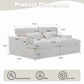 Double Chaise Lounge Chair, Oversized Upholstered Sleeper Cloud Couch - view 9