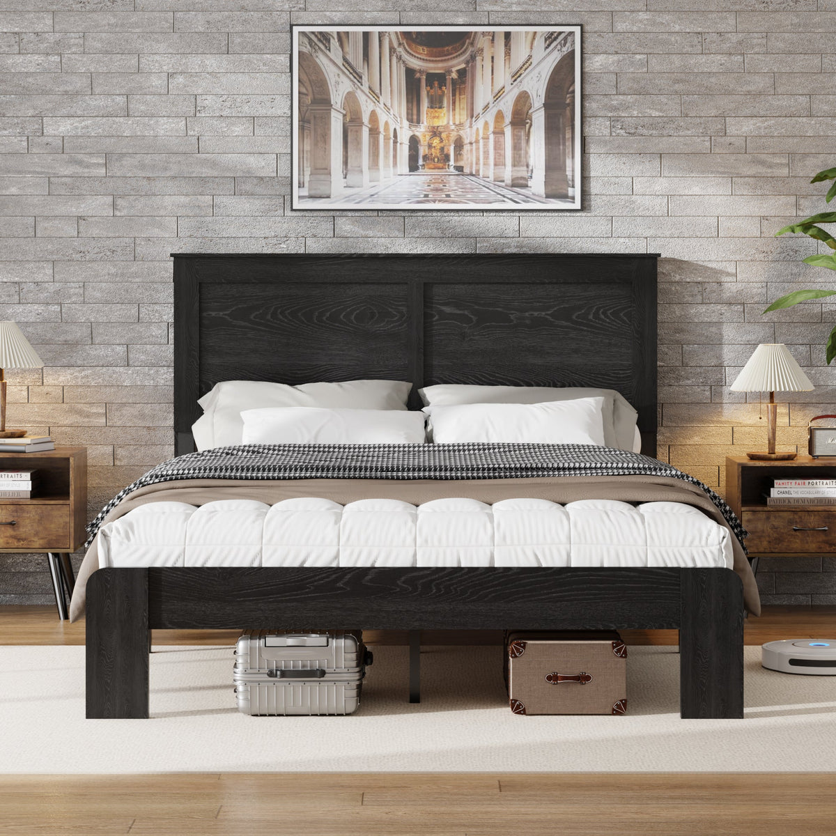 Full Size Wood Platform Bed Frame