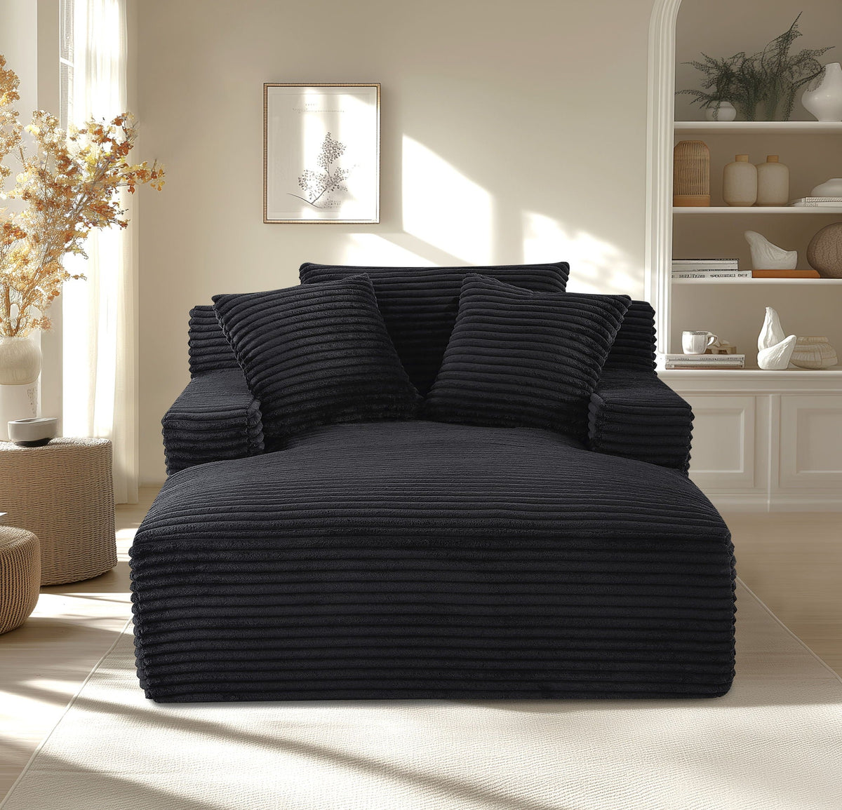 Cloudline - Oversized Chaise Lounge, Modern Comfy Couch With Full Foam Cushioning, Cozy Sleeper Sofabed - view 6