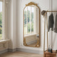 58"x24" Arched Full Body Mirror with Vintage Ornate Carved Applique