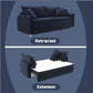 Irina Blue Velvet Sleeper Sectional Sofa