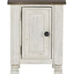 Havalance - Chair Side End Table - White / Gray