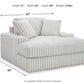 Stupendous - Oversized Chaise - Alloy