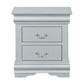 Louis Philippe III Platinum Finish Nightstand