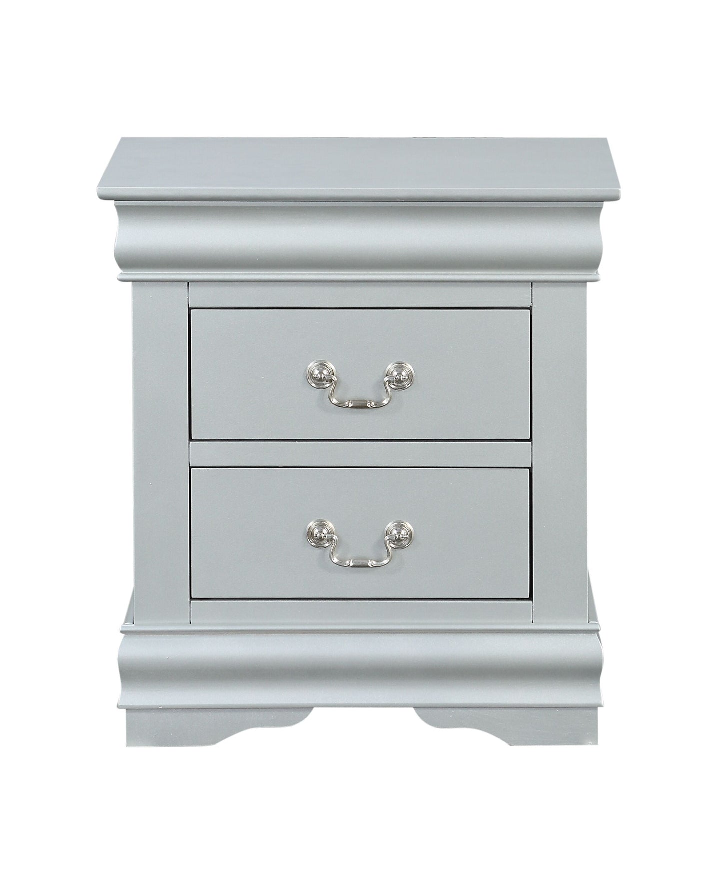 Louis Philippe III Platinum Finish Nightstand
