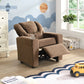 Kids Recliner Chair, Kids Upholstered Couch With Two Cup Holder, Footrest, Backrest, Toddlers Recliner With - view 2