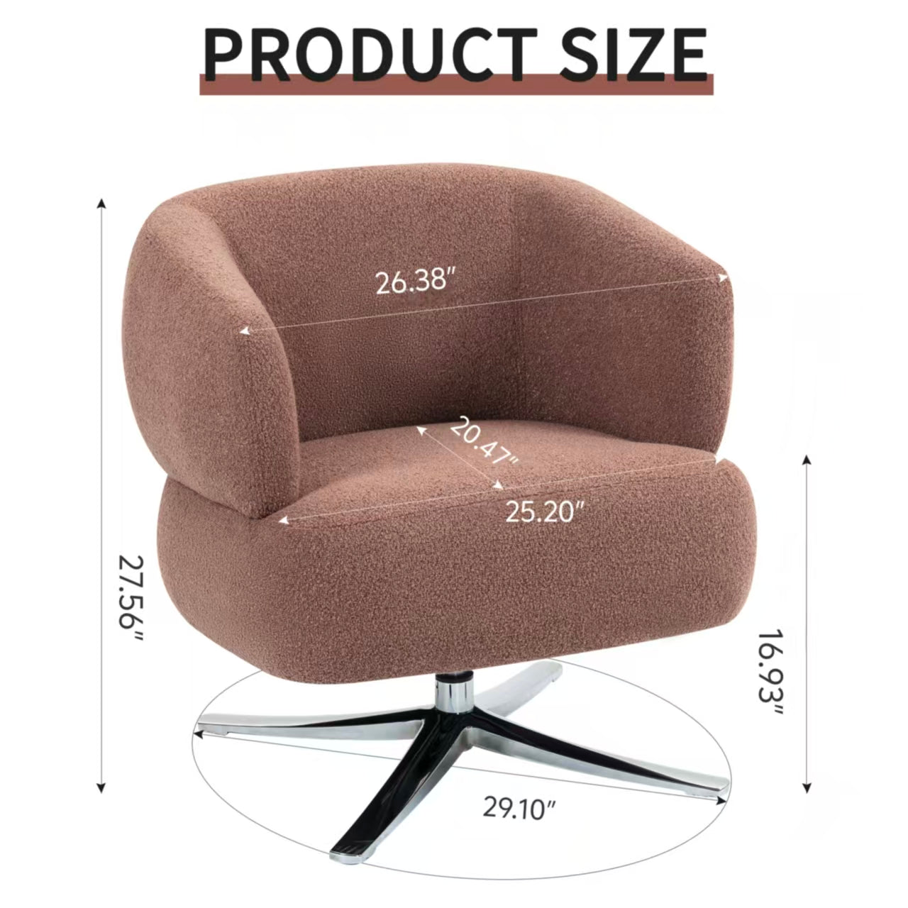 Cuddle-Style Leisure Swivel Sofa Chair