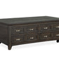 Westley Falls - Lift Top Storage Cocktail Table With Casters - Graphite