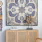 Natural Brown Media Center with Rattan Doors
