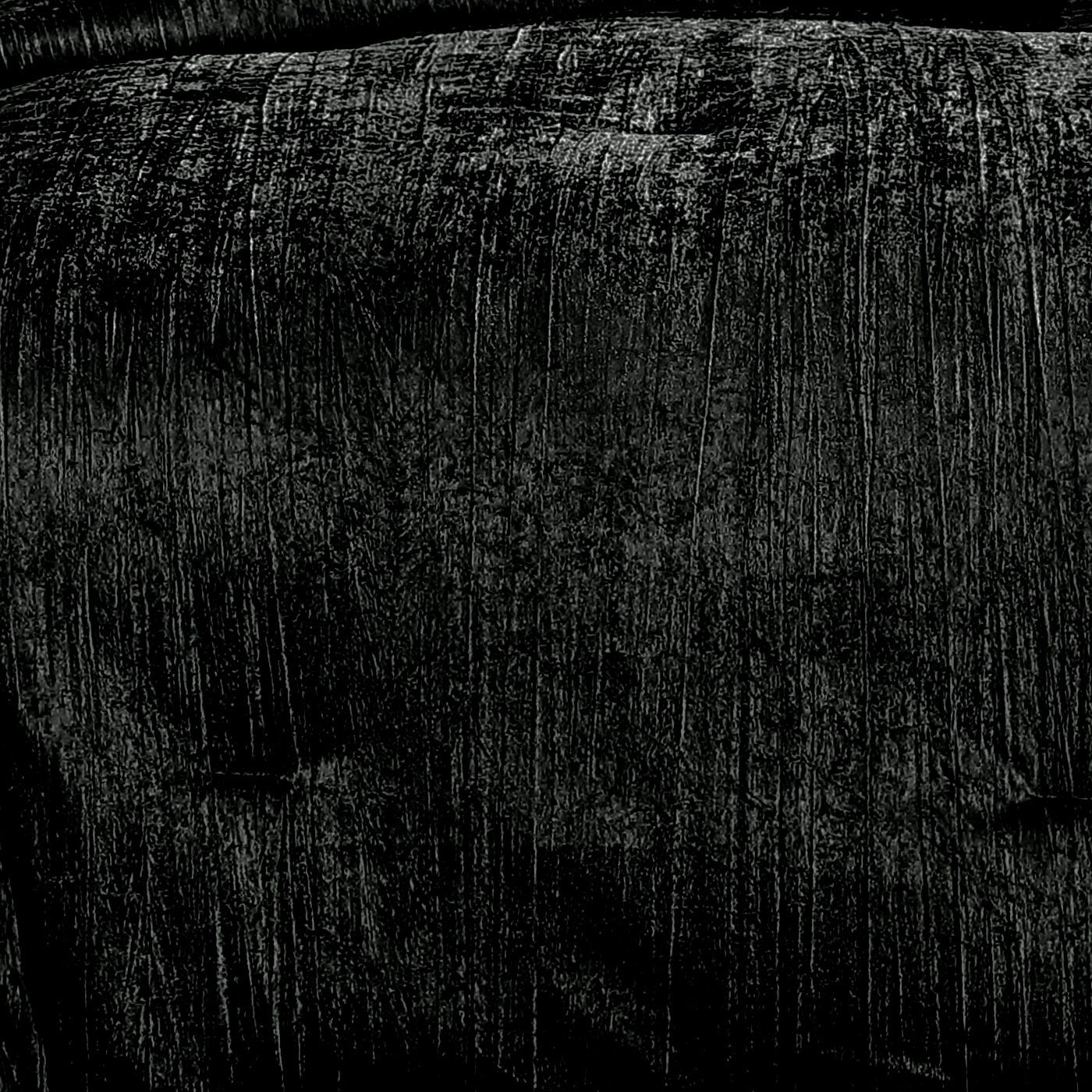 Turin 7 Piece Black Crinkle Velvet Comforter Set