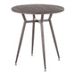 Round Dinette Table in Antique Metal