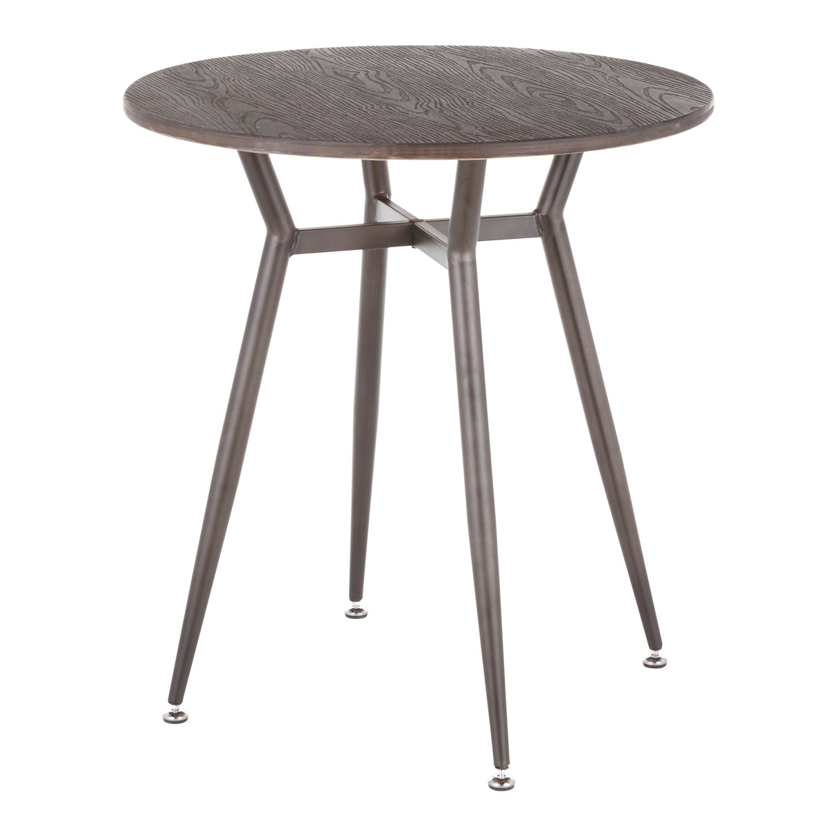 Round Dinette Table in Antique Metal