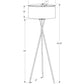 62" High Floor Lamp in Nickel Metal