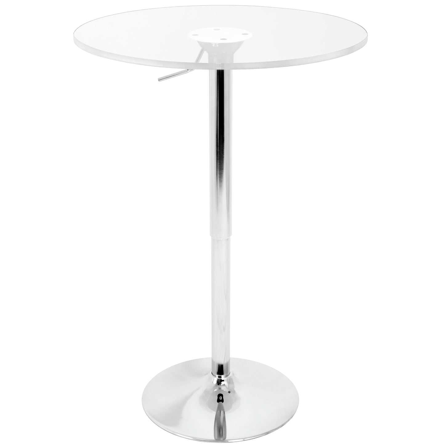 Clear Adjustable Contemporary Bar Table