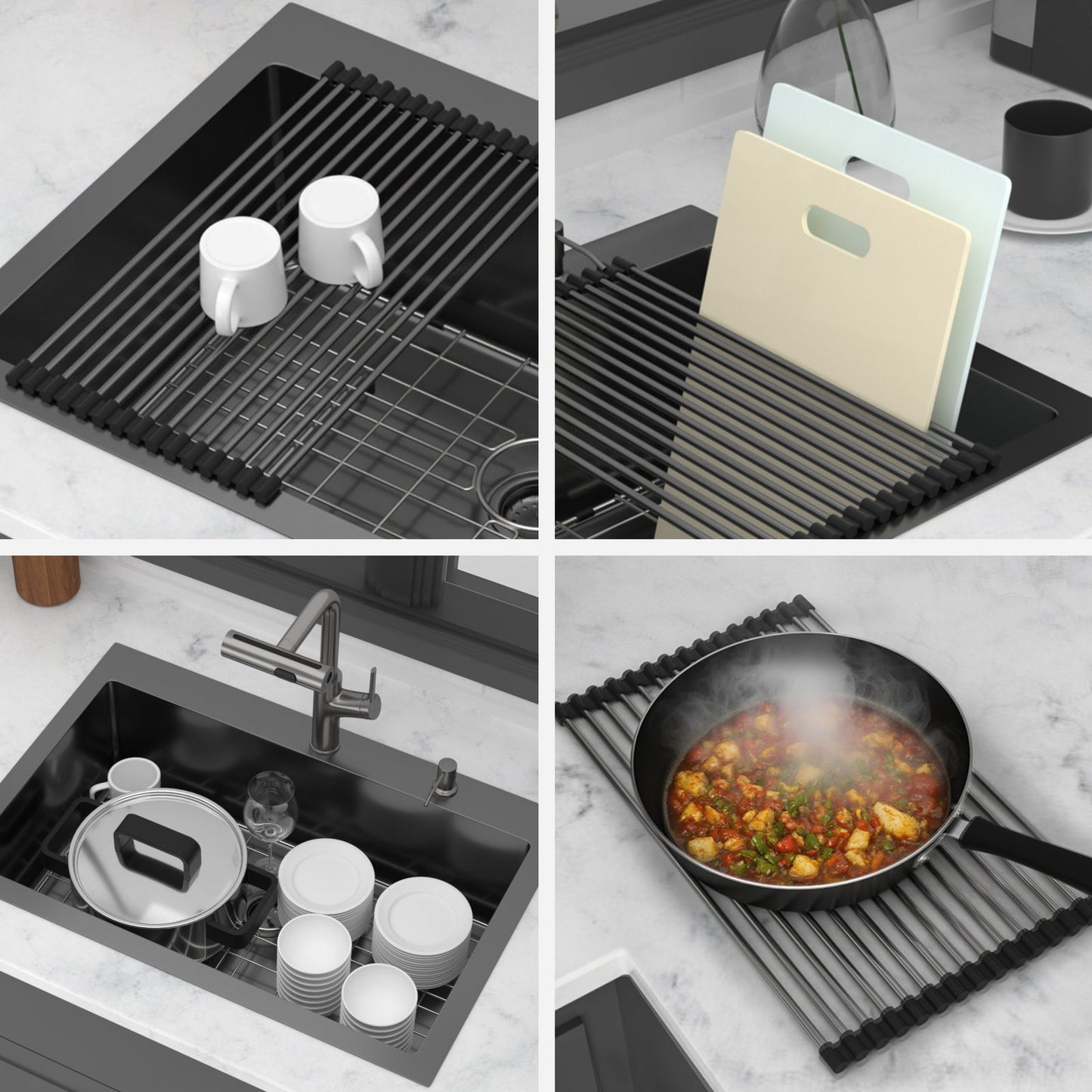 30" Drop-In Gunmetal Kitchen Sink