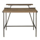 Counter Table in Antique Metal and Bamboo